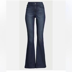 Women's Sofía Vergara Melísa High Rise Flare Jeans Dark Wash- Size 14 short
